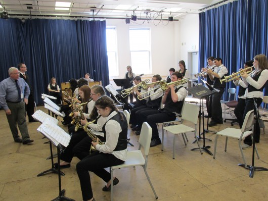 The Petersburg High School Jazz Band is critiqued by adjudicator Dick Elliot after their performance.