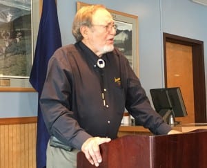 Rep. Don Young, R-Alaska, speaks during a Ketchikan Chamber of Commerce lunch. (Photo by Leila Kheiry)
