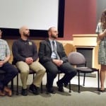 Panelists at the Sept. 20 drug forum at the Southeast Alaska Discovery Center included law enforcement, health professionals and a recovering addict. (Photo by Deb Turnbull)