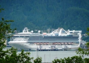 6-19-13 Cruise ship Golden Princess docked in Juneau.