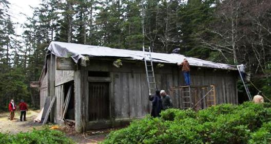 External shot Whale House repairs